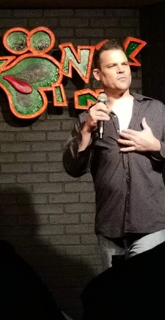 Bam performing stand-up at Barleycorns