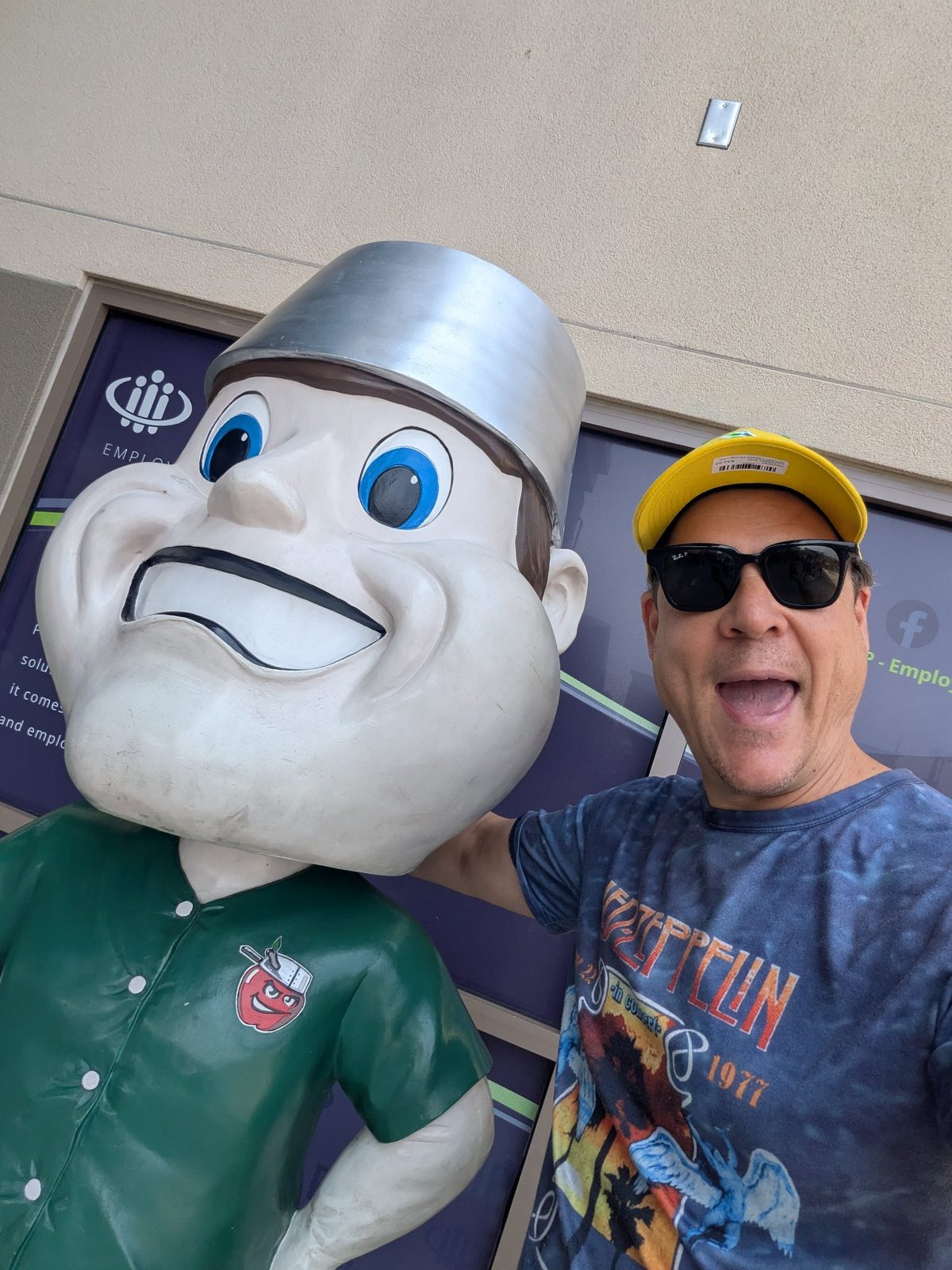 Bam with the Fort Wayne TinCaps mascot